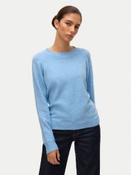 Vero Moda Sweter Doffy 10201022 Błękitny Regular Fit. Niebieskie swetry klasyczne damskie Vero Moda, xl, z syntetyku, bez kołnierzyka. Za 109.99 zł.