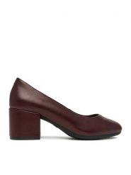 Go Soft Czółenka CEO-HY25127-1 Bordowy. Czerwone czółenka damskie GO SOFT, bez wzorów, ze skóry, bez obcasa. Za 139.99 zł.