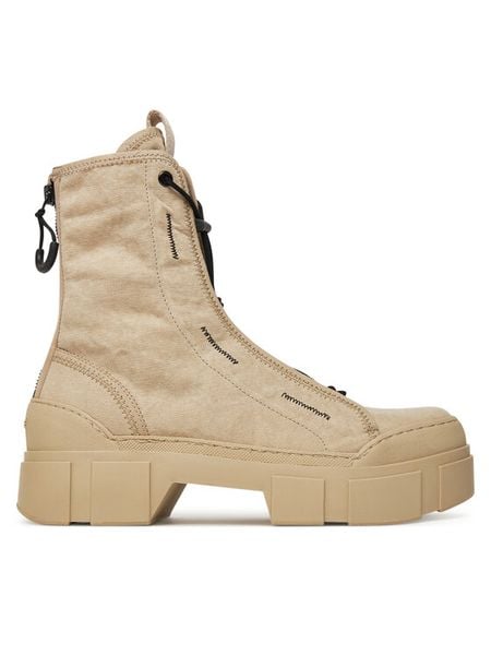 Vic Matié Trzewiki 1G3000D V14G040300 Beżowy. Brązowe botki damskie Vic Matié, z materiału, bez obcasa, na płaskiej podeszwie, bez zapięcia. Za 939.99 zł.