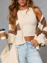 Milan Kiss Kardigan w kolorze kremowo-brązowym rozmiar: S. Brązowe kardigany damskie Milan Kiss, s, bez wzorów, z bawełny. Za 152.99 zł.