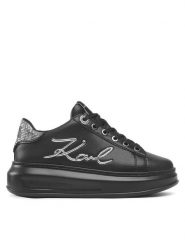 KARL LAGERFELD Sneakersy KL62510A Czarny. Czarne obuwie sportowe damskie KARL LAGERFELD, ze skóry, bez zapięcia. Za 869.99 zł.