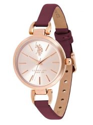 U.S. Polo Assn. Zegarek kwarcowy w kolorze złoto-fioletowym rozmiar: onesize. Różowe, analogowe zegarki damskie U.S. Polo Assn., metalowe. Za 173.99 zł.