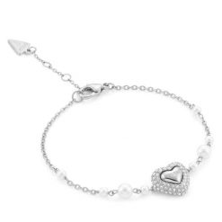 Kolczyki Guess. Szare bransoletki damskie Guess, srebrne. Za 231.99 zł.