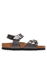 Birkenstock Sandały Rio As Kids 1031804 D Czarny. Czarne sandały dziewczęce Birkenstock, ze skóry, bez obcasa, bez zapięcia. Za 319.99 zł.