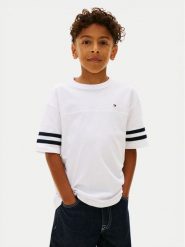 Tommy Hilfiger T-Shirt KB0KB10299 Biały Regular Fit. Białe t-shirty i koszulki chłopięce Tommy Hilfiger, bez wzorów, z bawełny, bez kołnierzyka, bez ramiączek. Za 129.99 zł.