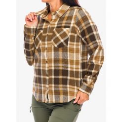 Koszula turystyczna damska Black Diamond Project Heavy Flannel. Brązowe koszule damskie Black Diamond, bez wzorów, sportowe, bez kołnierzyka, bez ramiączek. Za 293.99 zł.