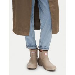 Kalosze Hunter. Brązowe kalosze damskie Hunter, bez wzorów. Za 219.99 zł.