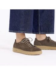 Birkenstock Skórzane sneakersy "Bend Low Decon" w kolorze brązowym rozmiar: 37. Brązowe obuwie sportowe damskie Birkenstock, z nubiku, bez zapięcia. Za 549.06 zł.