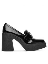 DeeZee Półbuty GT3033-21 Czarny. Czarne półbuty damskie DeeZee, bez wzorów, ze skóry, bez obcasa, na obcasie, bez zapięcia. Za 189.99 zł.