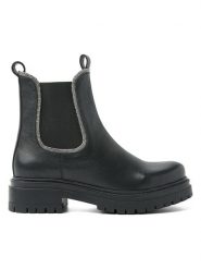 Lazamani Skórzane sztyblety w kolorze czarnym rozmiar: 39. Czarne botki damskie Lazamani, bez zapięcia. Za 305.29 zł.