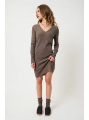 AUTHENTIC CASHMERE Kaszmirowa sukienka "Capelet" w kolorze brązowym rozmiar: XL. Brązowe sukienki damskie AUTHENTIC CASHMERE, bez wzorów, z kaszmiru, bez ramiączek. Za 413.99 zł.