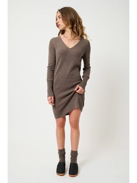 AUTHENTIC CASHMERE Kaszmirowa sukienka "Capelet" w kolorze brązowym rozmiar: S. Brązowe sukienki damskie AUTHENTIC CASHMERE, bez wzorów, z kaszmiru, bez ramiączek. Za 413.99 zł.