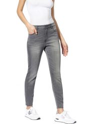 Heine Dżinsy - Slim fit - w kolorze szarym rozmiar: 38. Szare jeansy damskie Heine, z podwyższonym stanem. Za 52.79 zł.