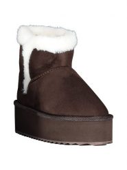 Geographical Norway Botki "Oslo" w kolorze brązowym rozmiar: 38. Brązowe botki damskie Geographical Norway, z materiału, bez obcasa, na platformie, bez zapięcia. Za 86.99 zł.