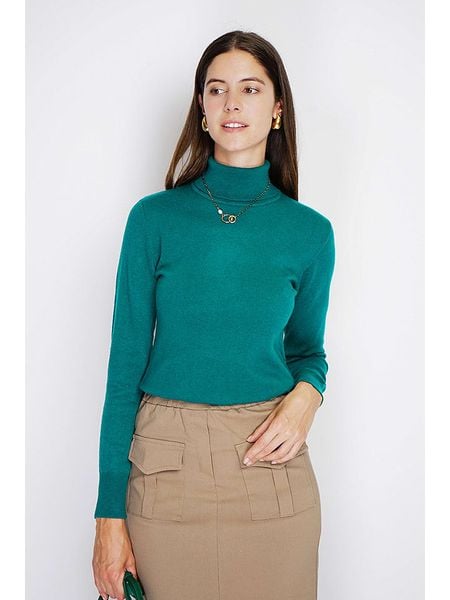 William de Faye Golf w kolorze turkusowym rozmiar: 38. Niebieskie golfy damskie William de Faye, bez wzorów, z kaszmiru, bez ramiączek. Za 153.45 zł.