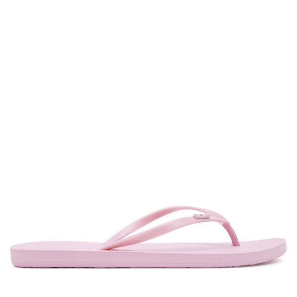 Japonki Roxy. Fioletowe klapki damskie Roxy, bez wzorów, bez obcasa, bez zapięcia. Za 49.99 zł.