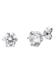 Diamant Exquis Złote kolczyki-wkrętki z cyrkoniami rozmiar: onesize. Szare kolczyki damskie Diamant Exquis, z cyrkonią, złote. Za 550.36 zł.