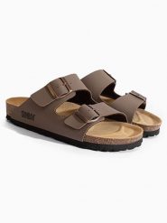 Sunbay Klapki "Balmain" w kolorze szarobrązowym rozmiar: 41. Szare klapki damskie Sunbay, bez wzorów, z otwartym noskiem, bez obcasa, bez zapięcia. Za 162.49 zł.