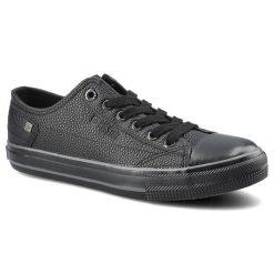 Czarne Trampki Big Star Damskie Wygodne Buty. Czarne trampki damskie Big Star, z aplikacjami, z gumy, bez zapięcia. Za 89.00 zł.