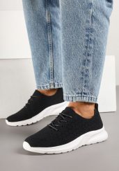 Czarne Sneakersy z Ażurową Cholewką Uliravia. Czarne obuwie sportowe damskie Born2be, bez zapięcia. Za 74.99 zł.