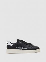 Pepe Jeans FOOTWEAR Skórzane sneakersy w kolorze czarnym rozmiar: 36. Czarne obuwie sportowe damskie Pepe Jeans FOOTWEAR, z jeansu, bez zapięcia. Za 153.71 zł.