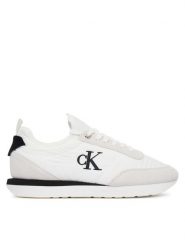 Calvin Klein Sneakersy Retro Runner Lace Up Sock YW0YW02060 Biały. Białe obuwie sportowe damskie Calvin Klein, z materiału, bez zapięcia. Za 449.99 zł.