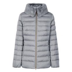 Kurtka GEOX W BETTANIE Szary. Szare kurtki damskie Geox, bez wzorów, z tkaniny, bez kaptura. Za 612.99 zł.