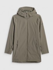 4F Parka przejściowa membrana 5000 damska - khaki XL. Brązowe parki damskie 4F, xl, ze skóry, bez kaptura. Za 449.99 zł.