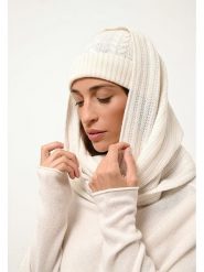 Just Cashmere Kaszmirowy szal-koło "Hutton" w kolorze kremowym - 65 x 50 cm rozmiar: onesize. Brązowe szaliki damskie Just Cashmere, bez wzorów, z kaszmiru. Za 304.99 zł.