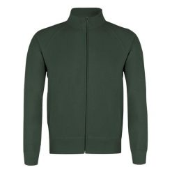 Fruit Of The Loom lekka bluza polarowa z zamkiem Verde Oscuro. Zielone bluzy damskie Fruit of the Loom, m, bez wzorów, z bawełny, bez kaptura. Za 169.99 zł.