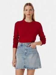 Tommy Hilfiger Sweter Full WW0WW52298 Czerwony Regular Fit. Czerwone swetry klasyczne damskie Tommy Hilfiger, xl, z bawełny, bez kołnierzyka. Za 529.99 zł.