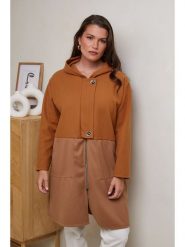 Curvy Lady Płaszcz przejściowy w kolorze brązowym rozmiar: 48/50. Brązowe płaszcze damskie Curvy Lady, bez wzorów, bez kaptura. Za 114.17 zł.