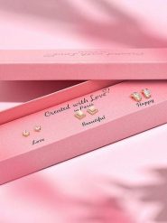 Created with Love 3-częściowy zestaw kolczyków-wkrętek "Miracle" z cyrkoniami rozmiar: onesize. Brązowe kolczyki damskie Created with Love, z cyrkonią, z mosiądzu. Za 56.99 zł.