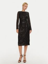 Bruuns Bazaar Sukienka koktajlowa Ellliane BBW4190 Czarny Slim Fit. Czarne sukienki damskie Bruuns Bazaar, bez wzorów, z syntetyku, wizytowe, bez ramiączek. Za 369.99 zł.