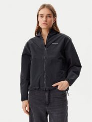 Guess Jeans Płaszcz przejściowy W5GL29 WH8N2 Czarny Regular Fit. Czarne płaszcze damskie Guess Jeans, m, z aplikacjami, z jeansu, bez kaptura. Za 399.99 zł.