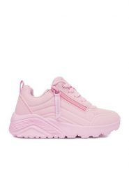 Skechers Sneakersy CEO-UNO LITE - EASY ZIP 310387L LTPK Różowy. Czerwone buty sportowe dziewczęce Skechers, ze skóry, bez zapięcia. Za 219.99 zł.