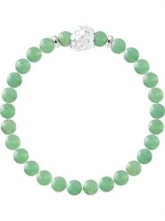 Pearline Bransoletka "Flowers" z awenturynem rozmiar: onesize. Zielone bransoletki damskie Pearline, srebrne. Za 152.99 zł.