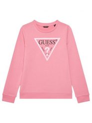 Guess Bluza J74Q10 KAUG0 Różowy Regular Fit. Czerwone bluzy dziewczęce Guess, z aplikacjami, z bawełny, bez ramiączek, bez kaptura. Za 99.99 zł.