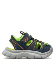 Skechers Sandały Relix-Valder 406520N/NVLM Granatowy. Niebieskie sandały chłopięce Skechers, ze skóry, bez zapięcia. Za 139.99 zł.