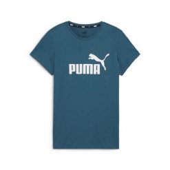 Koszulka damska Puma ESS Logo Tee. Zielone koszulki damskie Puma, s, bez wzorów, bez kołnierzyka, bez ramiączek. W wyprzedaży za 92.90 zł.