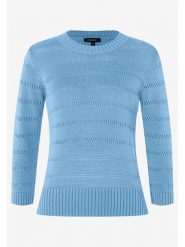 More & More Sweter w kolorze błękitnym rozmiar: 36. Niebieskie swetry klasyczne damskie More & More, z bawełny, bez kołnierzyka. Za 119.12 zł.