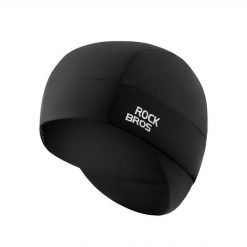 Rewersyjna czapka rowerowa ROCKBROS. Czarne czapki damskie ROCKBROS, na zimę, bez wzorów, z materiału. Za 71.68 zł.