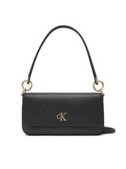Calvin Klein Jeans Torebka Minimal Monogram Shoulder Pouch LV04K3161G Czarny. Czarne torebki klasyczne damskie Calvin Klein Jeans, z jeansu, bez dodatków. Za 349.99 zł.