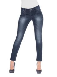 Heine Dżinsy - Skinny fit - w kolorze granatowym rozmiar: 36. Niebieskie jeansy damskie Heine. Za 173.99 zł.