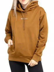Bluza na co dzień damska CHAMPION ciepła z kapturem. Brązowe bluzy damskie Champion, m, bez wzorów, z bawełny, z kapturem. Za 241.00 zł.