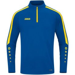 Bluza dresowa zapinana na zamek błyskawiczny Jako Power. Niebieskie bluzy damskie JAKO, l, bez wzorów, z dresówki, bez kaptura. Za 288.50 zł.