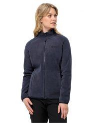 Jack Wolfskin Kurtka polarowa "Moonrise" w kolorze granatowym rozmiar: L. Niebieskie kurtki damskie Jack Wolfskin, l, bez wzorów, z materiału, bez kaptura. Za 219.60 zł.