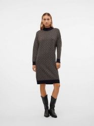 Vero Moda Sukienka dzianinowa w kolorze czarnym rozmiar: M. Czarne sukienki damskie Vero Moda, bez wzorów, z dzianiny, bez ramiączek. Za 189.29 zł.