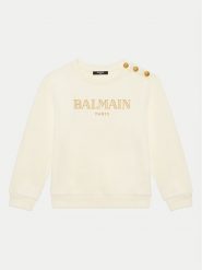 Balmain Bluza BV4B10-Z0081 102 Écru Regular Fit. Bluzy dziewczęce Balmain, bez wzorów, z bawełny, bez ramiączek, bez kaptura. Za 1,219.00 zł.