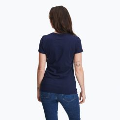 Koszulka damska GAP V-Gap SS Classic Tee uniform. Niebieskie bluzki damskie GAP, bez wzorów, bez kołnierzyka, bez ramiączek. Za 183.99 zł.